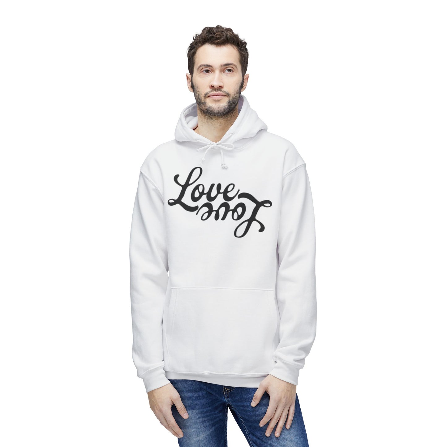 Love, love Unisex Hooded Sweatshirt, Made in US