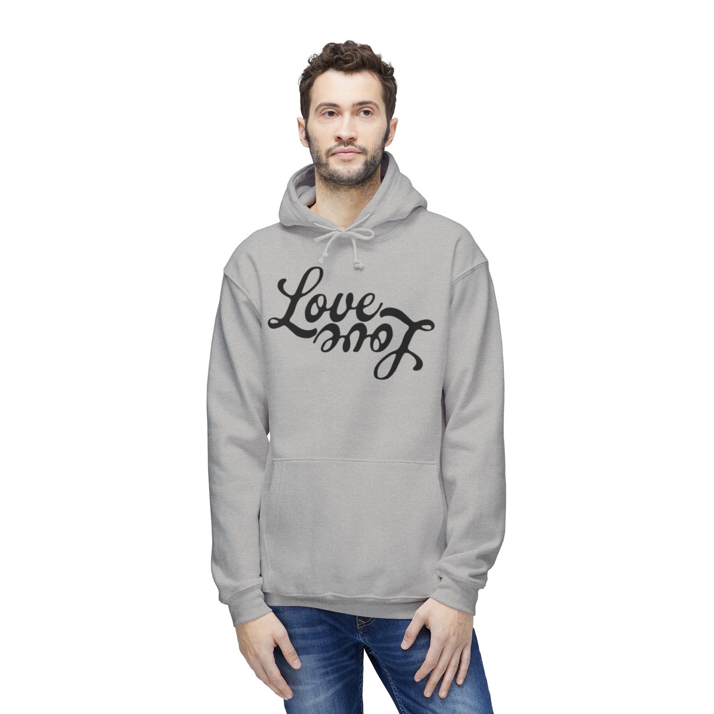 Love, love Unisex Hooded Sweatshirt, Made in US